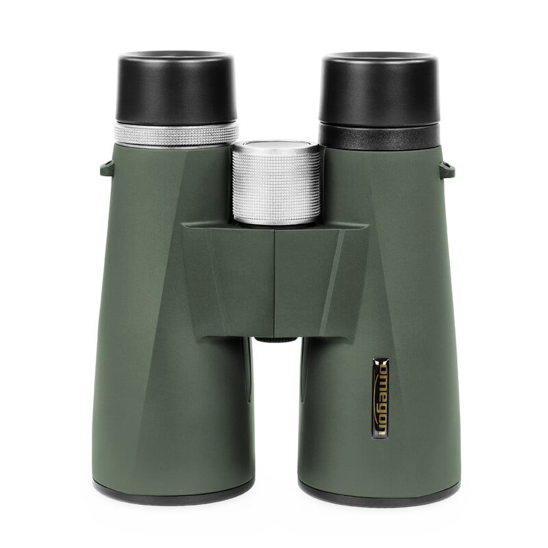Omegon Hunter 2.0 Verrekijkers 10x56 2 Omegon Verrekijkers Hunter 2 0 10x56 2 Omegon Hunter 2.0 Verrekijkers achterkant met rubberen grip en aluminium scherpstelwiel
