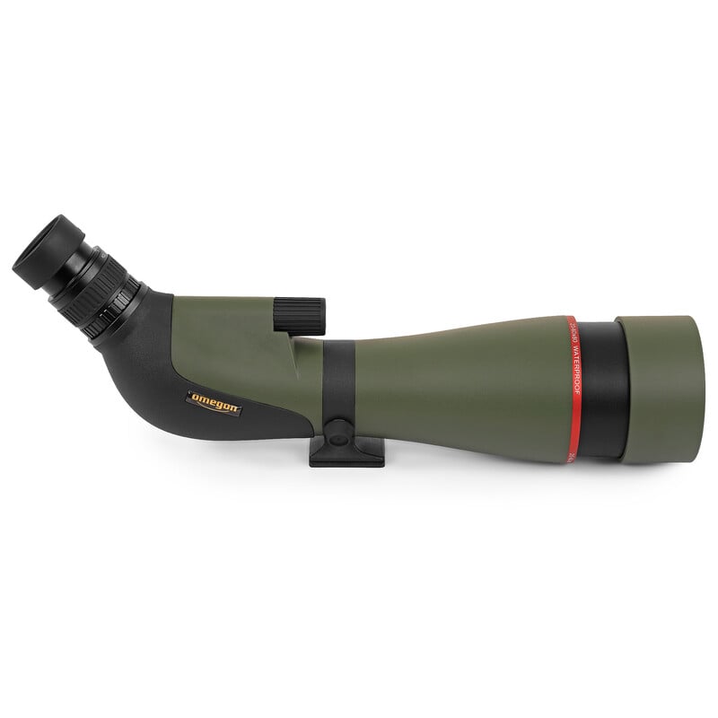 Omegon Zoom Spottingscope 20-60x80mm 1 Omegon Zoom spottingscope 20 60x80mm 5 Omegon Zoom Spottingscope 20-60x80mm achteraanzicht met oculair en draaibare buisring