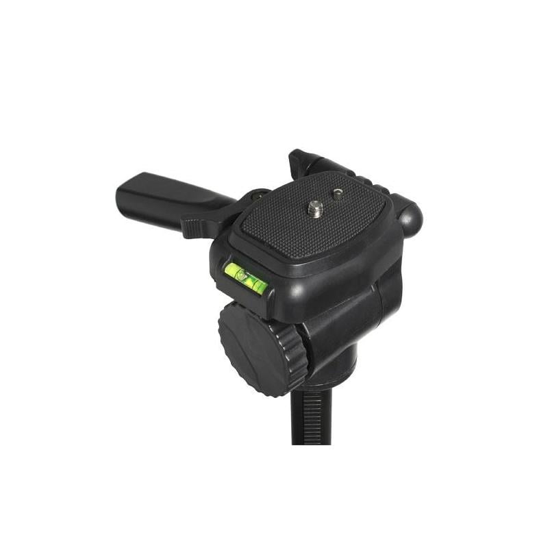 Omegon Driebeenstatief Aluminium met Tiltkop, Zilver 2 Omegon aluminium driebeenstatief met tiltkop zilver Omegon snelkoppeling met 1/4 inch schroef en waterpassen op kantelbare statiefkop