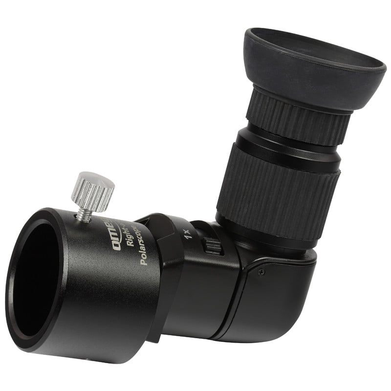 Omegon 90° Hoekkijker voor Poolzoeker 1 Omegon hoekkijker voor poolzoeker 90d 4 Omegon hoekkijker gemonteerd op Skywatcher EQ5 montering