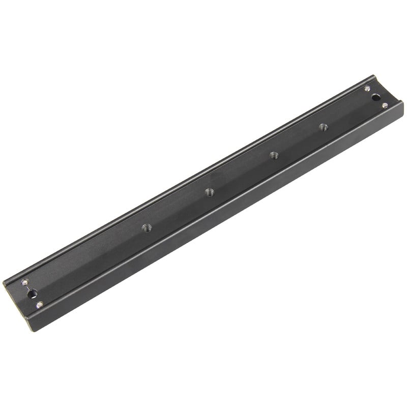 Omegon Montagestaaf 33cm voor EQ-4/5/6 Monteringen 1 Omegon montagestaaf 33cm voor EQ 4 5 6 Monteringen 1 Omegon montagestaaf schuin zijaanzicht van GP/Vixen aluminium zwaluwstaart met montagegaten voor buisklemmen