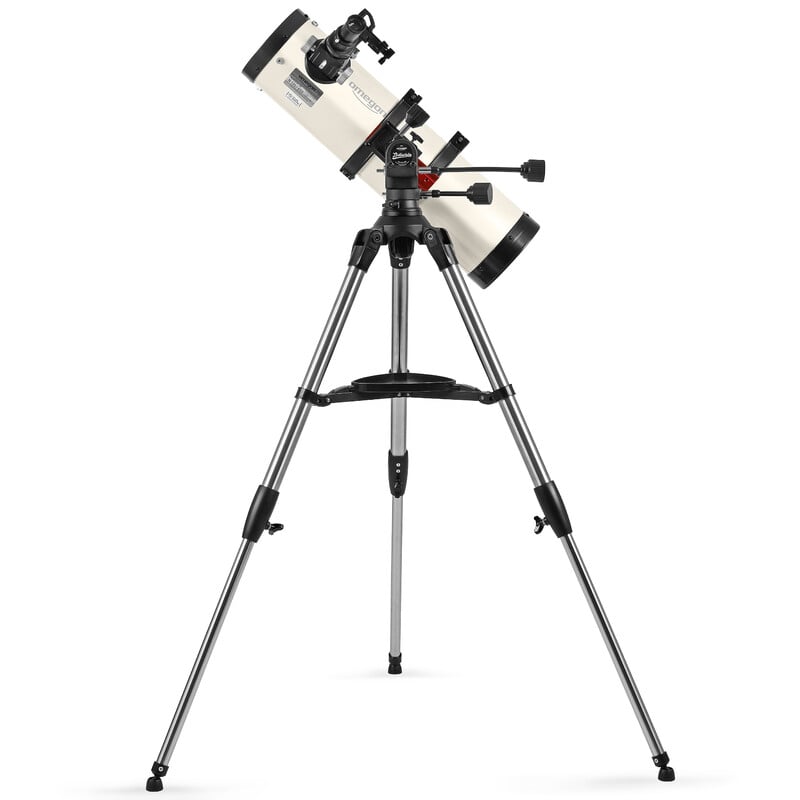Omegon Horizon N 130/650 AZ-Bellavista – 5,1″ Newton Reflector 2 Omegon Telescoop Teleskop Horizon N 130 650 AZ Bellavista 5 Omegon N 130/650 Telescoop volledig opgesteld op statief, klaar voor observatie
