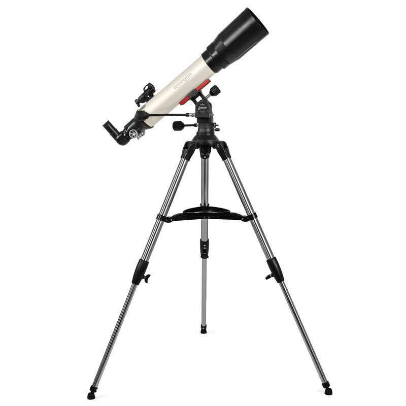 Omegon Horizon AC 90/650 – 3,5″ Achromatische Refractor 2 Omegon telescoop Horizon AC 90 650 AZ Bellavista 6 Omegon AC 90/650 Telescoop op AZ-Bellavista-montering met lange tubus en stabiele statiefbasis