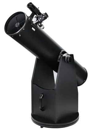 Levenhuk Ra 200N Dobson Newtonian reflector with Dobsonian mount and optical finder on a white background