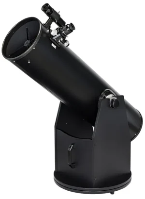 Levenhuk Ra 250N Dobson Newtonian reflector with Dobsonian mount and optical finder on a white background