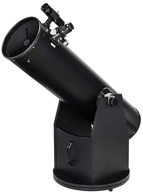 Levenhuk Ra 250N Dobson Newtonian reflector with Dobsonian mount and optical finder on a white background