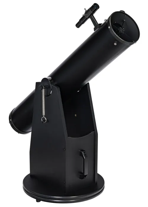 Levenhuk Ra 150N Dobson side view of the Newtonian reflector on Dobsonian mount