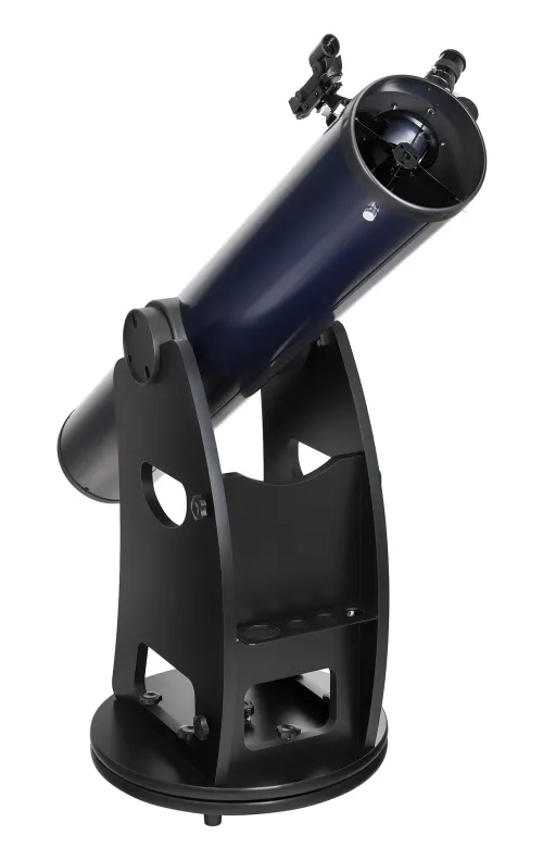 Levenhuk New Skyline PLUS 6 inch angled side view showing optical tube and Dobsonian base