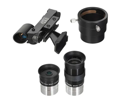 Levenhuk New Skyline PLUS 6 inch kit contents with accessories and manual