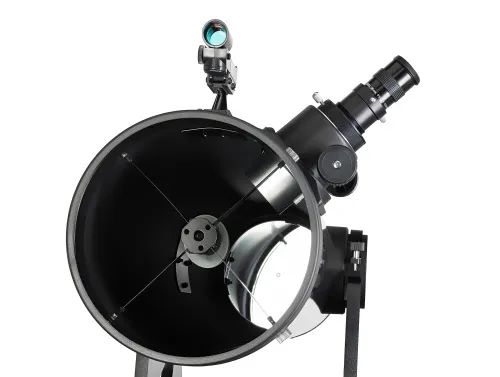 Levenhuk New Skyline PLUS 8 inch close-up of focuser and eyepiece holder
