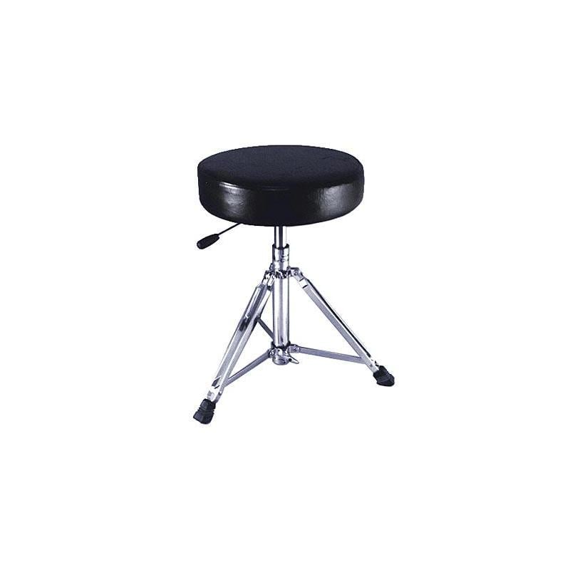 TeleVue Air chair verstelbare observatiestoel met ronde gewatteerde zitting, pneumatische hoogteverstelling en inklapbare metalen poten op witte achtergrond