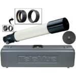 TeleVue Apochromatische refractor AP 127/660 TVNP127is OTA complete OTA refractortelescoop met 2,4 inch focuser, accessoires en TeleVue transportkoffer, inclusief detail van adapterringen