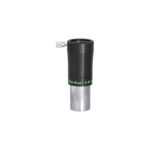 TeleVue Barlow lens 2,5x Powermate 1,25" zwarte TeleVue Powermate 2,5x barlowlens met 1,25 inch telescoopaansluiting, klemring en groene TeleVue-opdruk op witte achtergrond