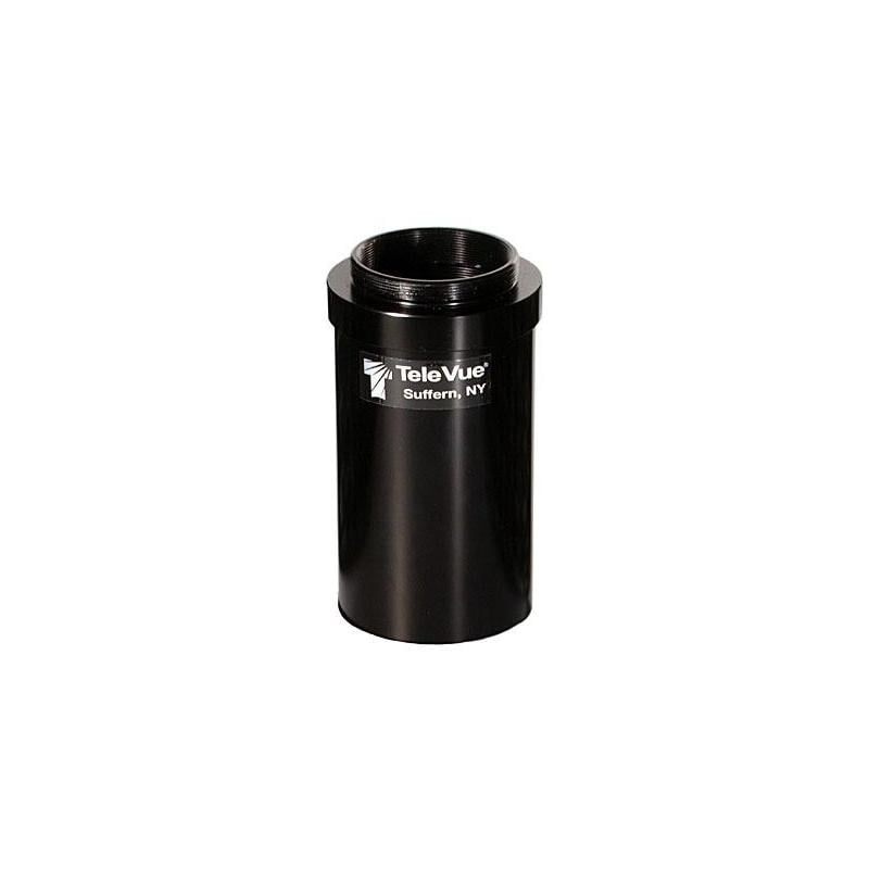 TeleVue Camera-adapter, 2" zwarte metalen camera-adapterbuis met T2 buitendraad, 2 inch aansluiting en TeleVue-logo op witte achtergrond
