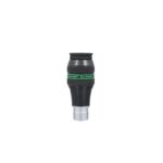 TeleVue Delos-oculair, 6mm, 1,25" productfoto van het 1,25 inch Delos 6 mm oculair met geribbelde grip en groene Delos-opdruk op witte achtergrond
