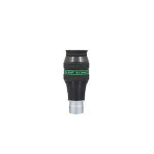 TeleVue Delos-oculair, 6mm, 1,25" productfoto van het 1,25 inch Delos 6 mm oculair met geribbelde grip en groene Delos-opdruk op witte achtergrond