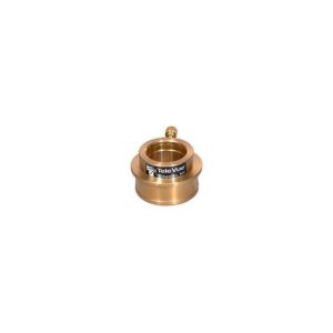 TeleVue Equalizer adapter, 2"-1,25" (met metallic hoed) bronzen reductieadapter met opbouwring en klemvijs op witte achtergrond