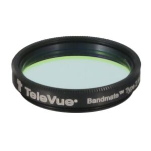 TeleVue Filters Filter UHC Nebustar 1,25" zwart 1,25 inch UHC Nebustar filter met lichtgroen glas en TeleVue Bandmate Type 2 opdruk op witte achtergrond