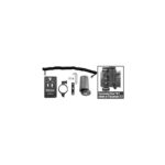 TeleVue Focusmotor, voor NP127is elektrische Focusmate motor-drive kit met handcontroller, krulkabel, motorunit, montagering en bevestigingsmateriaal op witte achtergrond