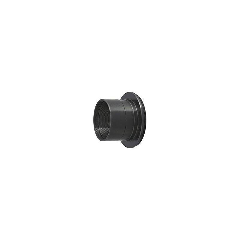 TeleVue Imaging System adapter, voor 2" focuser zwarte metalen adapter met brede flens en 2 inch aansluiting op witte achtergrond