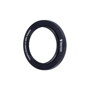 TeleVue M54 Camera Adapter zwarte ringadapter met geprofileerde grip rand en duidelijke opschriften op witte achtergrond