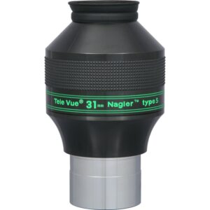 TeleVue Nagler oculair, type 5, 31mm, 2" close-up van het 2 inch Nagler 31 mm type 5 oculair met groene markering en brede behuizing