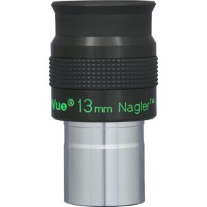 TeleVue Nagler oculair, type 6, 13mm, 1,25" close-up van het 1,25 inch oculair met geribbelde grip en groene “13 mm Nagler” opdruk