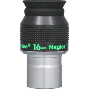 TeleVue Oculair Nagler Typ 5 16mm 1,25" close-up van het 1,25 inch Nagler 16 mm oculair met geribbelde grip en groene “16 mm Nagler” opdruk
