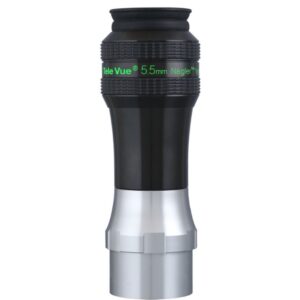 TeleVue Oculair Nagler Typ 7 5,5 mm 82° close-up productfoto van het oculair met Tele Vue 5.5mm Nagler Type 7 opdruk en 2 inch insteekhuls