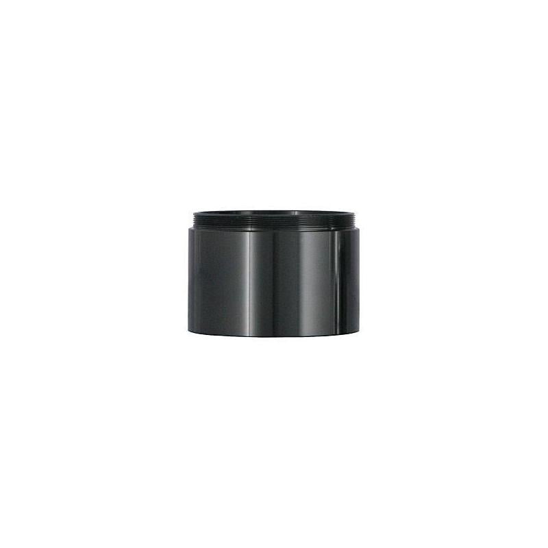 TeleVue Oculairhouder verlengstuk, 2" zwart 2 inch verlengstuk met schroefdraad op witte achtergrond