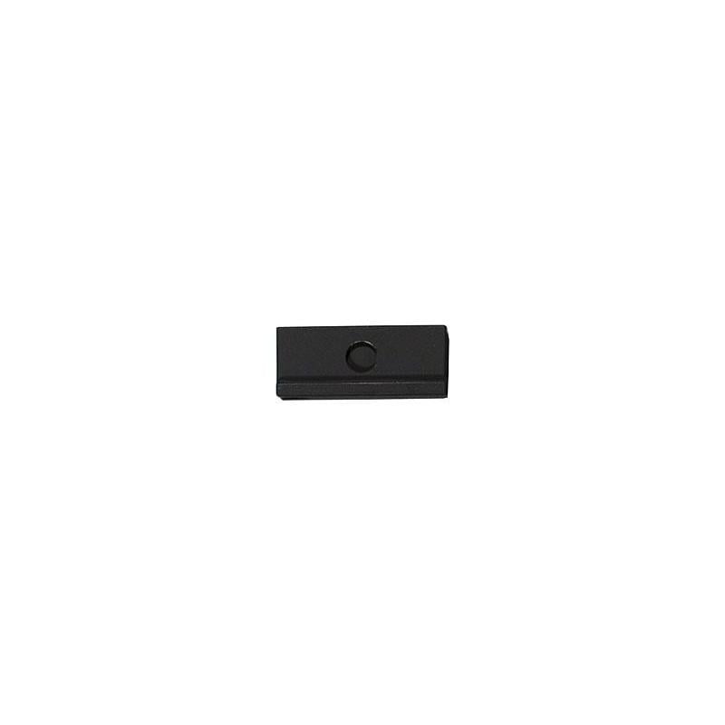 TeleVue TV-60 X-Y tangentiaalverstelling-kit zwarte SC-montagevoet met TeleVue-logo en bevestigingsbout op witte achtergrond
