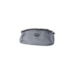 TeleVue Transporttas Schoudertas grijze nylon schoudertas met TeleVue-logo en ritssluiting op witte achtergrond