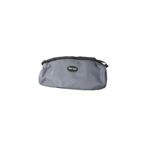TeleVue Transporttas Schoudertas grijze nylon schoudertas met TeleVue-logo en ritssluiting op witte achtergrond