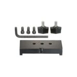 TeleVue Vixen/Tele Vue-montageplaat zwarte Vixen prisma-rail montageplaat van aluminium met inbussleutel en bevestigingsbouten op witte achtergrond