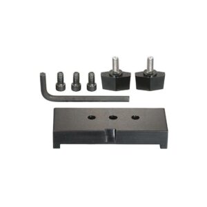 TeleVue Vixen/Tele Vue-montageplaat zwarte Vixen prisma-rail montageplaat van aluminium met inbussleutel en bevestigingsbouten op witte achtergrond