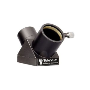 TeleVue Zenitspiegel, 90°, 1,25" 90 graden zenitspiegel/diagonaal met 1,25 inch telescoopaansluiting, 1,25 inch oculairaansluiting en klemring in zwarte aluminium behuizing